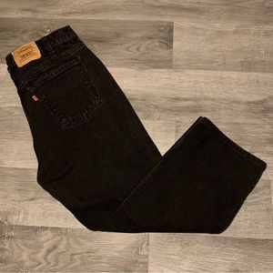 VINTAGE ORANGE TAB LEVI’S Men’s 619 Straight Relaxed Fit in Black (Size 34)